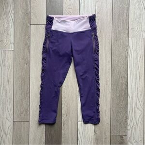 Purple lululemon leggings with Ruched Sides